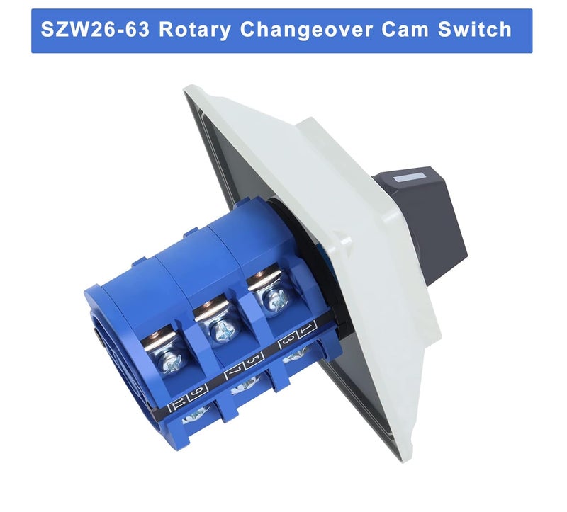 Ketofa 63A Rotary Changeover Cam Switch With Master Exterior Box, SZW26-63 3 Position 3 Phase 660V Universal Selector for Electrical Wiring - Image 4